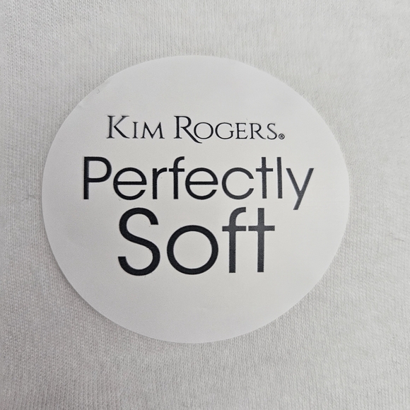 Kim Rogers Perfectly Soft Womens White Cotton Long Sleeve Staple Piece Sz XXL - Picture 2 of 8